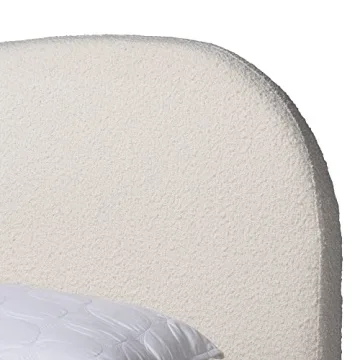 Baxton Studio Maya Platform Queen Bed in White/Oak Brown