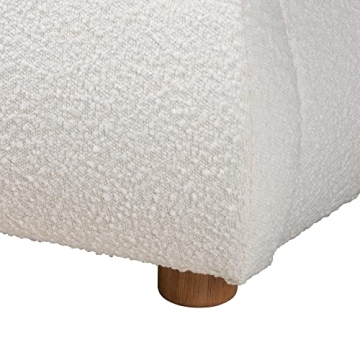 Baxton Studio Maya Platform Queen Bed in White/Oak Brown