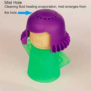 Asltw Angry Mama Microwave Oven Cleaner, Fast Action Steam Kitchen Gadget, Just Add Vinegar and Water (Green)