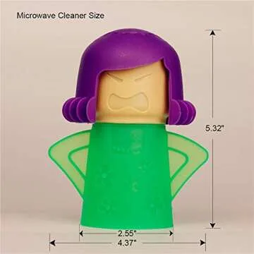 Asltw Angry Mama Microwave Oven Cleaner, Fast Action Steam Kitchen Gadget, Just Add Vinegar and Water (Green)