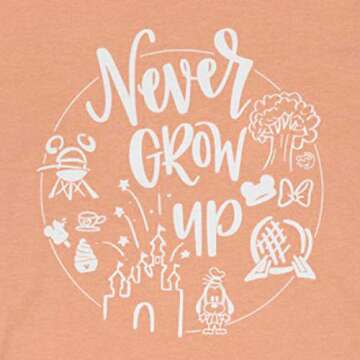 Never Grow Up Unisex T-Shirt - Trendy Graphic Tee for Disney
