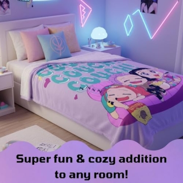 Kpop Demon Hunters Kids Plush Throw Blanket Cozy Design 50x60