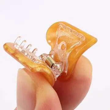 YISSION 10 PCS Heart Hair Clips, 0.9 Inch Cute Small Hair Clips Mini Claw Clips Tortoise Shell Leopard for Hair, Fashion Hair Accessories for Women Girls