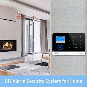 Burglar Alarm System for Home, DIY 4G WiFi Wireless Security Alarm Kit with GSM and Free APP
