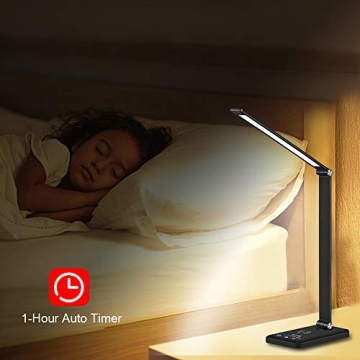 AFROG LED Desk Lamp with USB Charging 5 Modes Eye-Caring