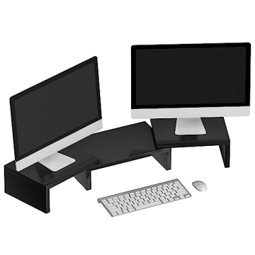 SUPERJARE Adjustable Dual Monitor Stand Riser for Desk