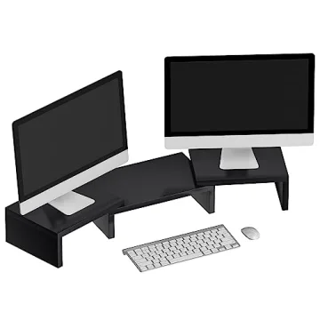 SUPERJARE Adjustable Dual Monitor Stand Riser for Desk