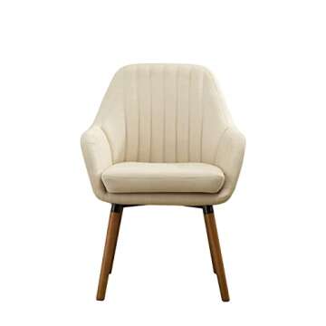 Roundhill Furniture Tuchico Contemporary Fabric Accent Chair, Arm Rest, Tan