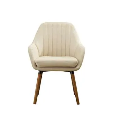 Roundhill Furniture Tuchico Contemporary Fabric Accent Chair, Arm Rest, Tan
