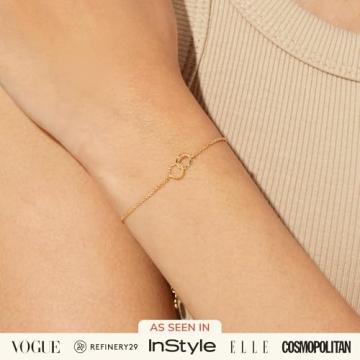 Elegant Interlocking Circles Bracelet for Women - Gold Jewelry