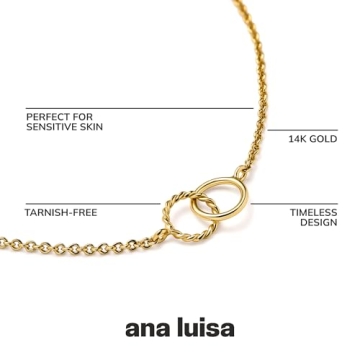 Elegant Interlocking Circles Bracelet for Women - Gold Jewelry