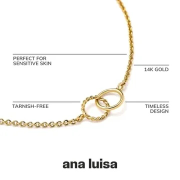 Elegant Interlocking Circles Bracelet for Women - Gold Jewelry