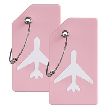 Gostwo Personalized Silicone Luggage Tags - 2 Pack, Durable and Eye-Catching