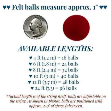 Matthew and Mae Handmade Halloween Felt Ball Garland- 1" Felt Balls- 100% Wool- Fall Mantle Banner, Autumn Shelf, Home Decor Gift (Orange/Black/White)