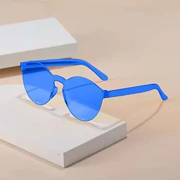 RTBOFY 10 Pairs Multi-color Round Retro Sunglasses