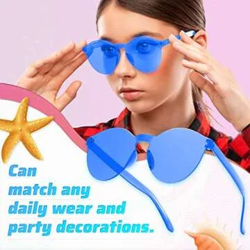 RTBOFY 10 Pairs Multi-color Round Retro Sunglasses