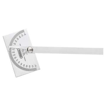 General Tools Angle Protractor #17 - Stainless Steel Square Head for Precise Measurements