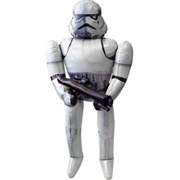 Anagram Storm Trooper Airwalkers Foil Balloon, 70", Multicolored