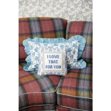 Handmade Needlepoint Throw Pillow Love That for You 10x10