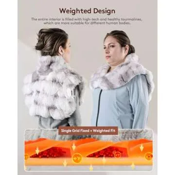 Nalax Heating Pad for Neck and Shoulders, Weighted Heating Pad, Tie Dye Colors and Soft Plush Fabric, 6 Heat Settings with Memory Function, 2 Hours Auto Shut Of, Pain Relief, Present Choice (24"x 20")