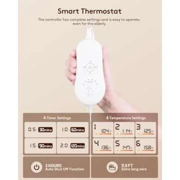 Nalax Heating Pad for Neck and Shoulders, Weighted Heating Pad, Tie Dye Colors and Soft Plush Fabric, 6 Heat Settings with Memory Function, 2 Hours Auto Shut Of, Pain Relief, Present Choice (24"x 20")