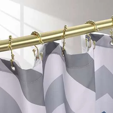 TOPROD Double Sided Shower Curtain Hooks Set of 12