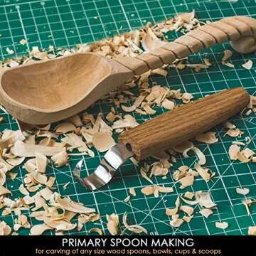 BeaverCraft Wood Carving Hook Knife SK1 for Carving Spoons Kuksa Bowls and Cups Spoon Carving Tools Basic Crooked Knife for Professional Spoon Carvers and Beginners Right-Handed Hook Knife