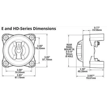 Blue Sea Systems 3000 HD-Series Heavy Duty On-Off Battery Switch Grey