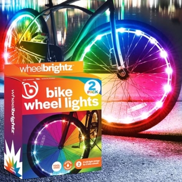 Brightz WheelBrightz RGB LED Bike Lights - 2-Pack for Night Riding Safety & Style