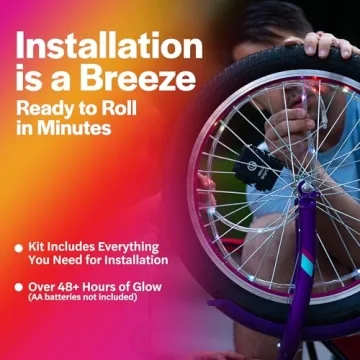 Brightz WheelBrightz RGB LED Bike Lights for Night Riding