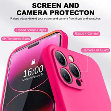 BossKiss Compatible with iPhone 14 Pro Max Case 6.7 inch, Premium Liquid Silicone Case [Velvety Touc...