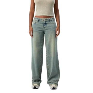 PacSun Women's Casey Medium Indigo Tint Low Rise Baggy Jeans - Stylish Blue Size 25