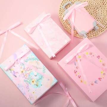 50 Pcs Pink Twist Tie Bows for Gifts & Crafts