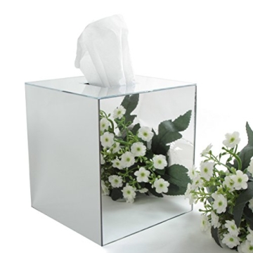 Stylish Acrylic Mirror Tissue Box Cover  by JackCubeDesign