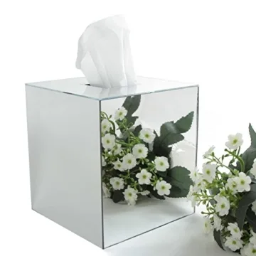 Stylish Acrylic Mirror Tissue Box Cover  by JackCubeDesign