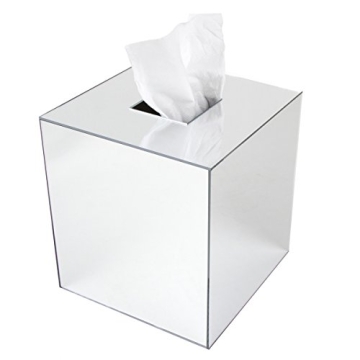 Stylish Acrylic Mirror Tissue Box Cover  by JackCubeDesign