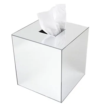 Stylish Acrylic Mirror Tissue Box Cover  by JackCubeDesign