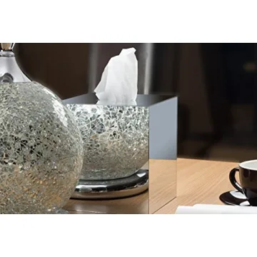 Stylish Acrylic Mirror Tissue Box Cover  by JackCubeDesign