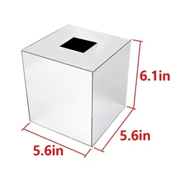 Stylish Acrylic Mirror Tissue Box Cover  by JackCubeDesign