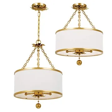 Crystorama Broche Antique Gold Mini Chandelier for Elegant Spaces