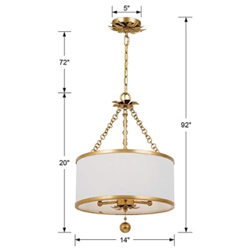 Crystorama Broche Antique Gold Mini Chandelier for Elegant Spaces
