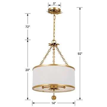 Crystorama Broche Antique Gold Mini Chandelier for Elegant Spaces