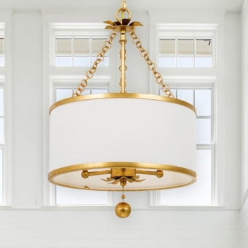 Crystorama Broche Antique Gold Mini Chandelier for Elegant Spaces