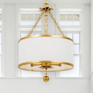 Crystorama Broche Antique Gold Mini Chandelier for Elegant Spaces