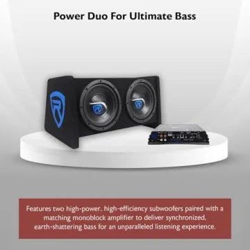Rockville RV8.2A 800W Dual 8" Car Subwoofer Mono Amp Kit
