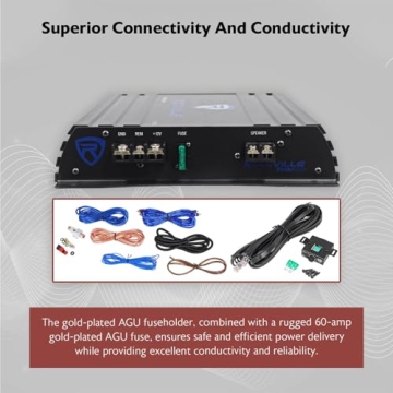 Rockville RV8.2A 800W Dual 8" Car Subwoofer Mono Amp Kit