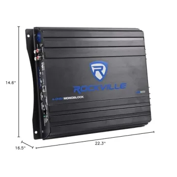 Rockville RV8.2A 800W Dual 8" Car Subwoofer Mono Amp Kit