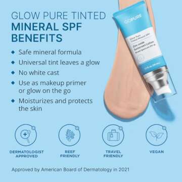 goPure Glow Pure Tinted Mineral SPF 40 PA +++ | Dermatologist-tested Face Sunscreen | Tinted Moistur...
