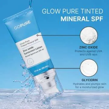goPure Glow Pure Tinted Mineral SPF 40 PA +++ | Dermatologist-tested Face Sunscreen | Tinted Moisturizer with SPF | Protected Glowing Skin | No artificial fragrance, Reef-Friendly & Natural Sunscreen