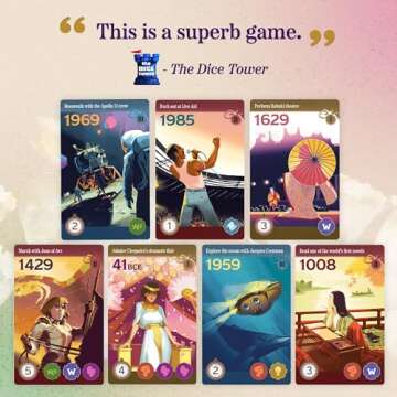 Trekking Through History: The Award-Winning Family Board Game | Great for Kids Ages 10 and Up & No History Knowledge Needed | Easy to Learn & Fun for Family Game Night | Designed by Underdog Games